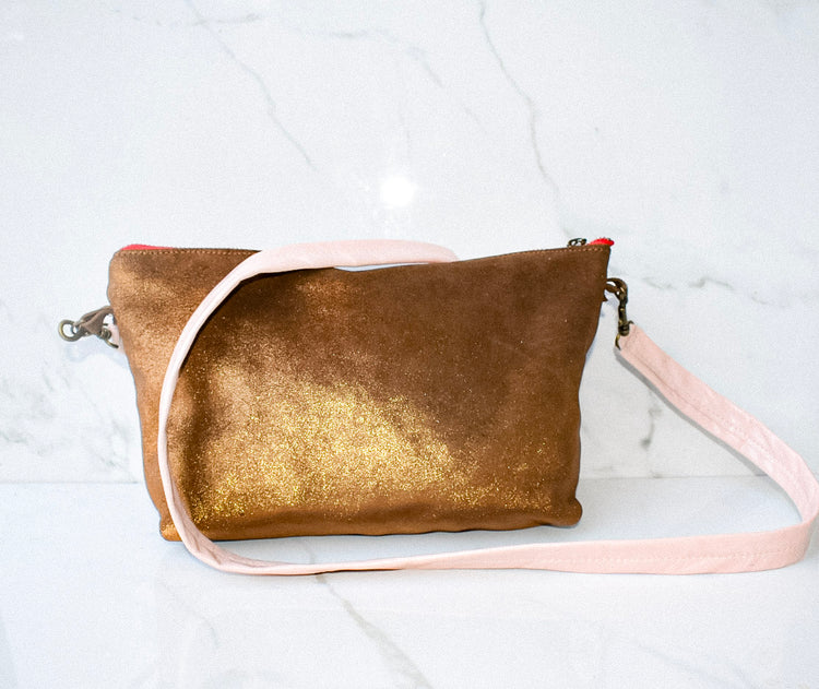 Gia Shimmer Bronze Crossbody