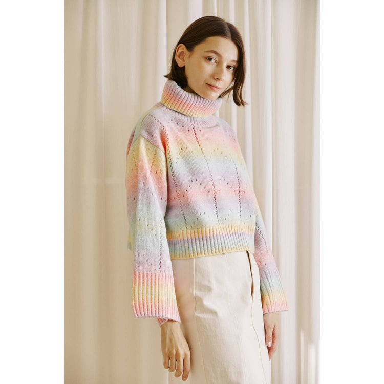 Ombre Pastel Knit Sweater