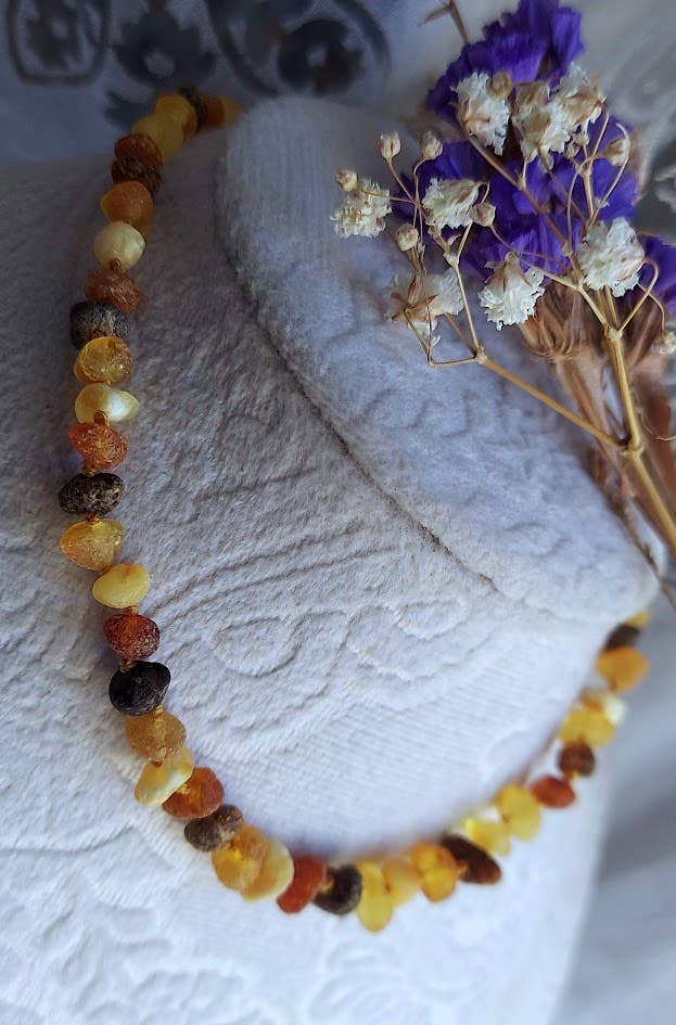 Gorgeous Raw Multi Baltic Amber Necklace w/ Tag Cert GIA ♥️