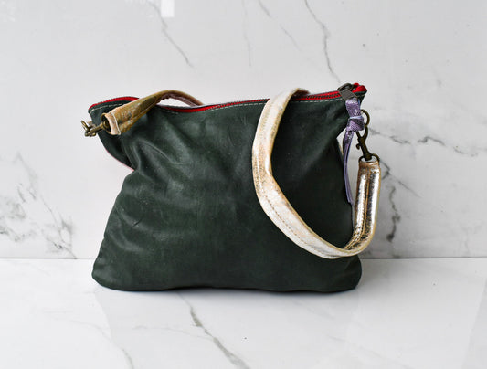 Mini Vivi Green/Pink Crossbody