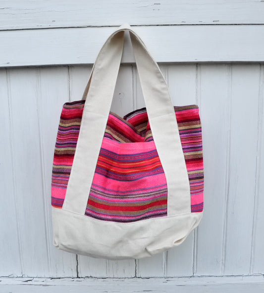 Mini Thai Stripe  Beach Tote