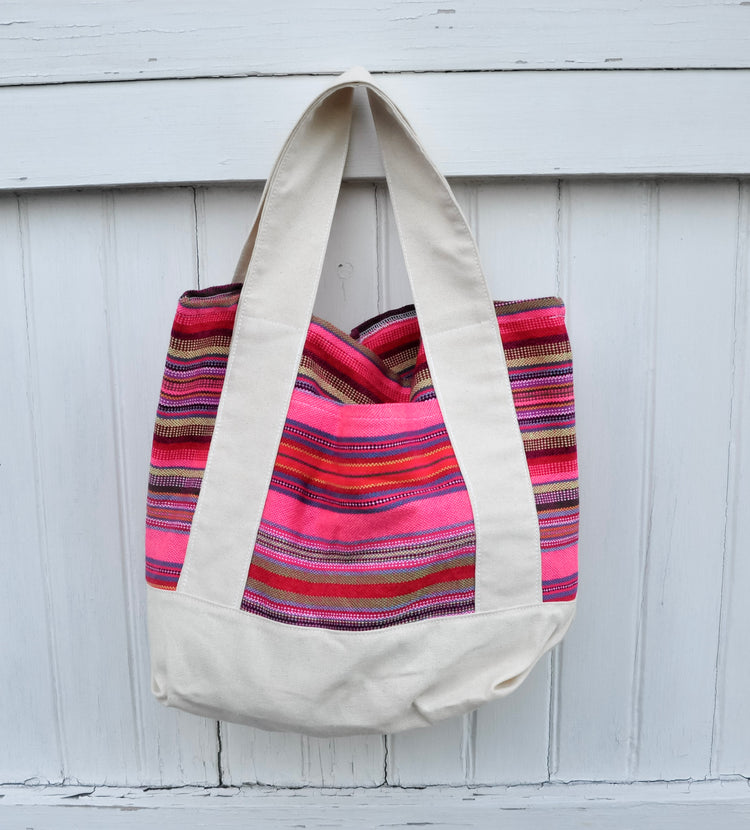 Mini Thai Stripe  Beach Tote