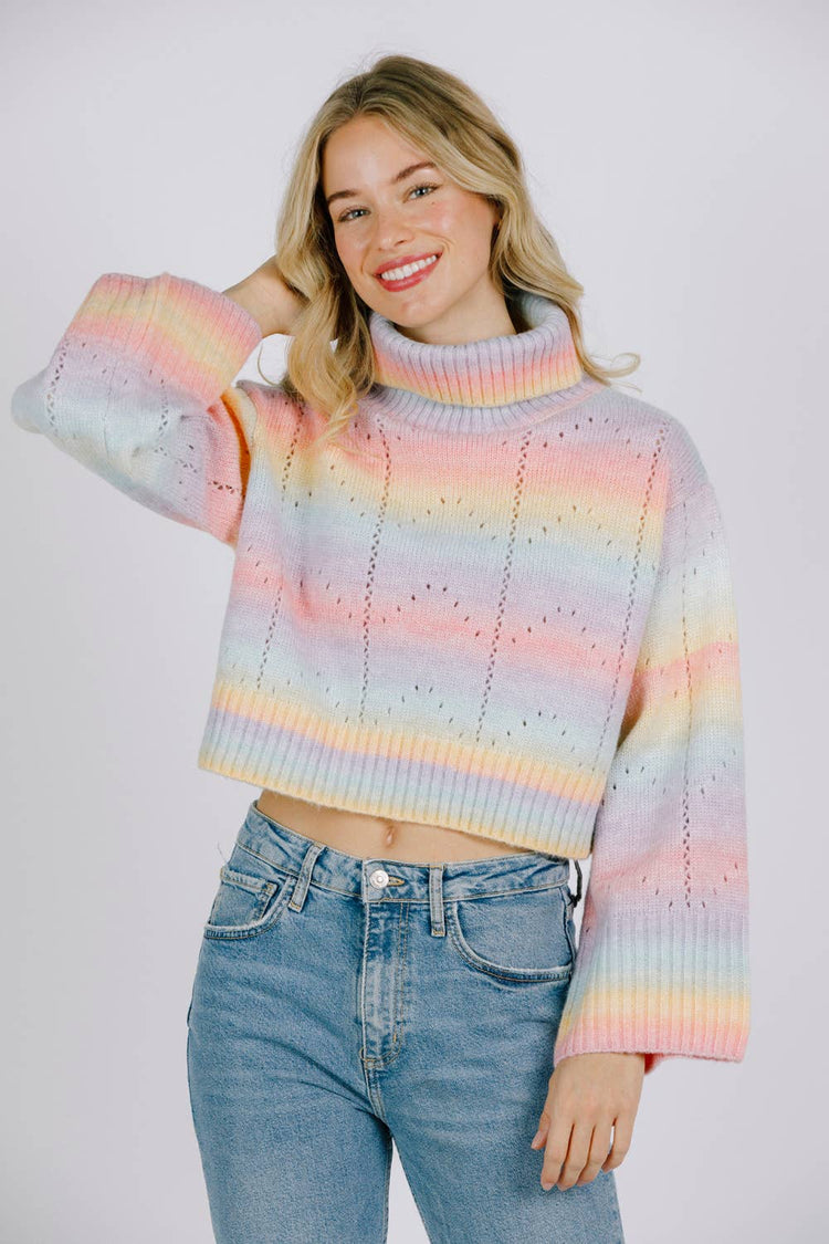 Ombre Pastel Knit Sweater