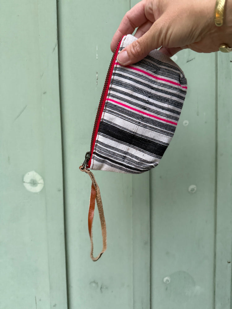 Harlow Moon in Nantucket with Brown Leather Wristlet