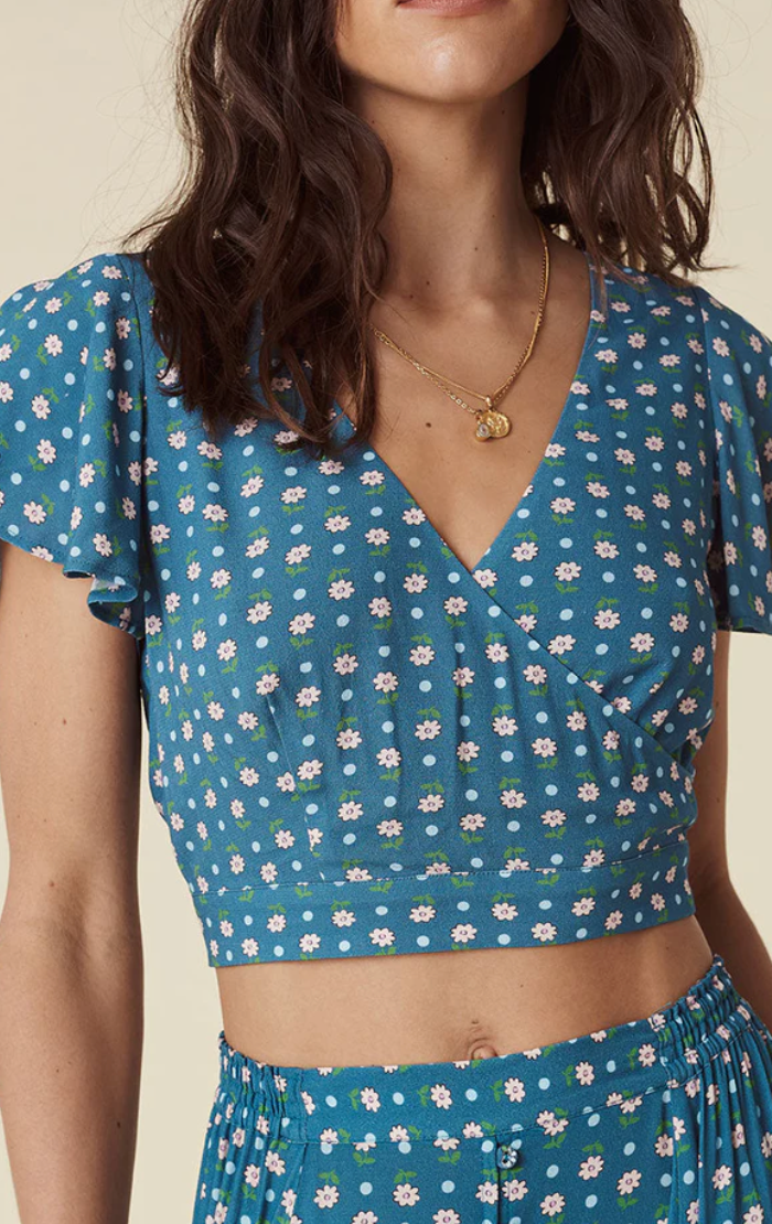 Yellow Rose Crop Top