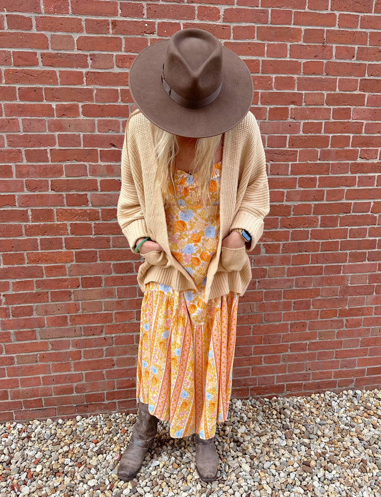 Apricot - Open Cardigan with Pockets