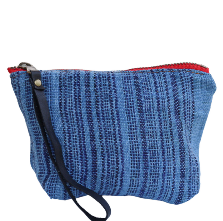 Harlow Moon in Aquinnah Blue with Black Leather Wristlet
