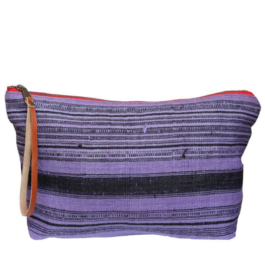 Haven Moon in Purple Aquinnah with Brown Leather Wristlet