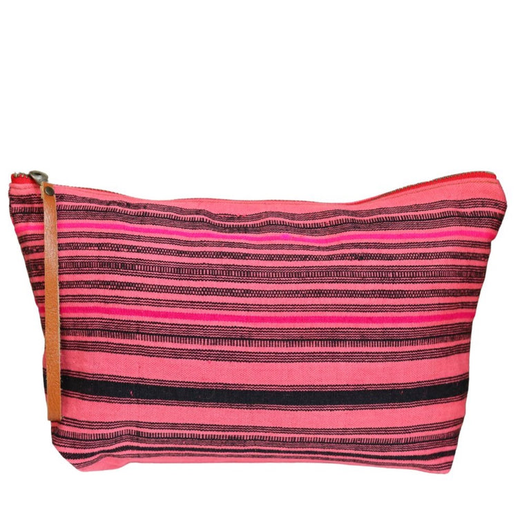 Haven Moon in Hot Pink Aquinnah with Brown Leather Wristlet