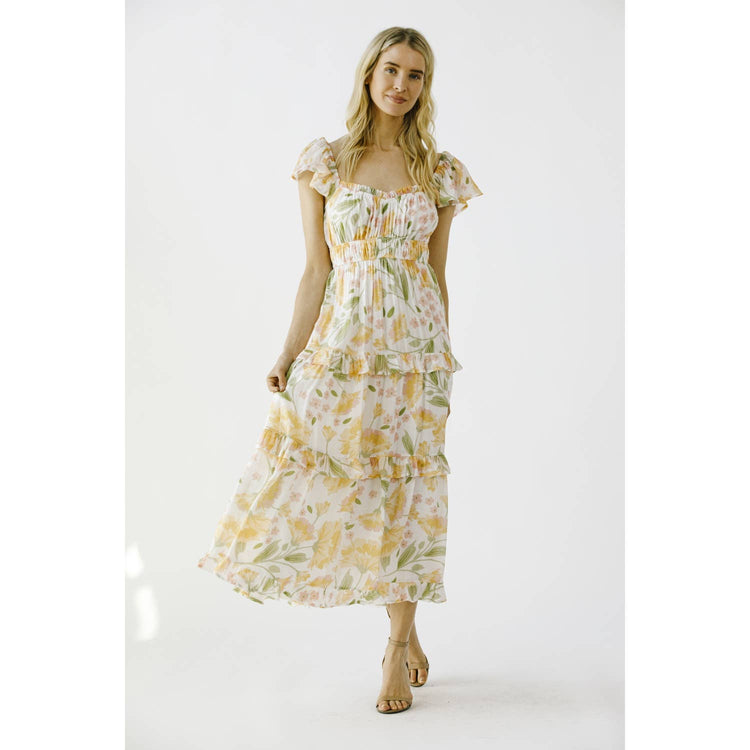Large Floral Ruffle in Yellow