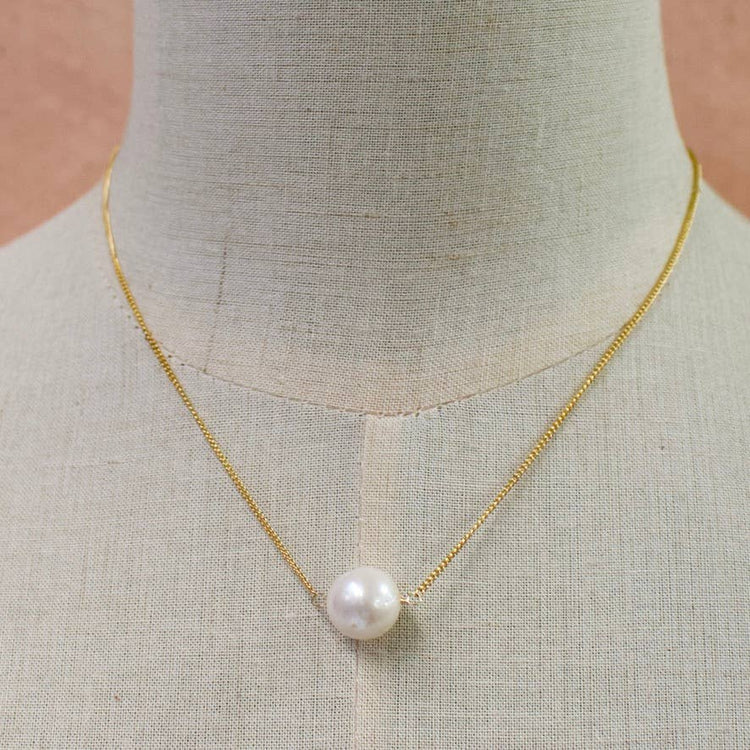 Akoya Pearl Solitaire Necklace