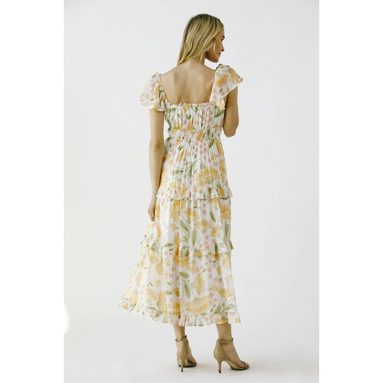 Large Floral Ruffle in Yellow