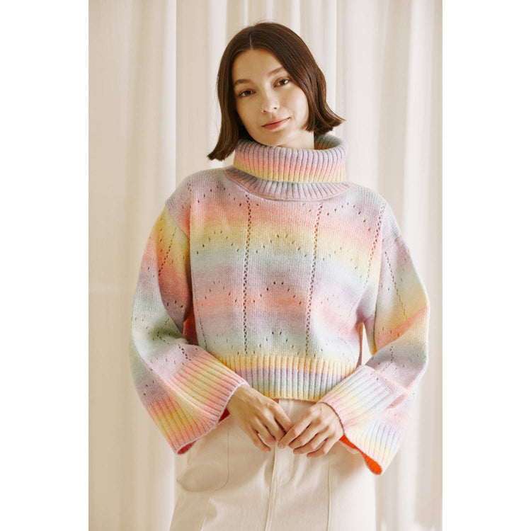 Ombre Pastel Knit Sweater