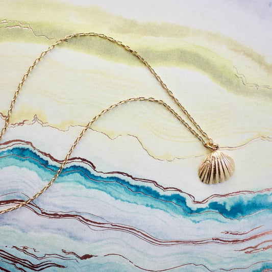 Dainty Cast Shell Charm Necklace