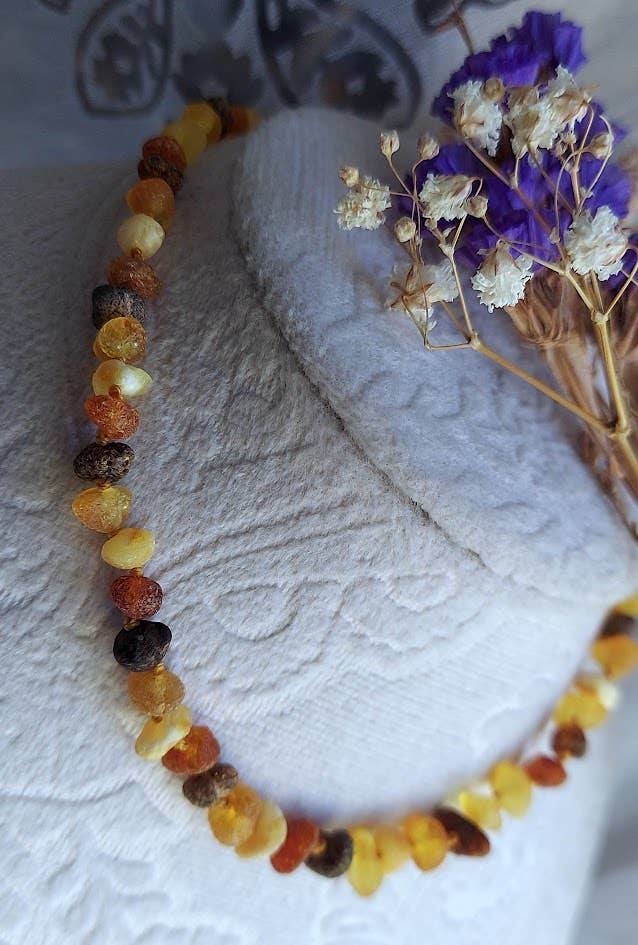 Gorgeous Raw Multi Baltic Amber Necklace w/ Tag Cert GIA ♥️