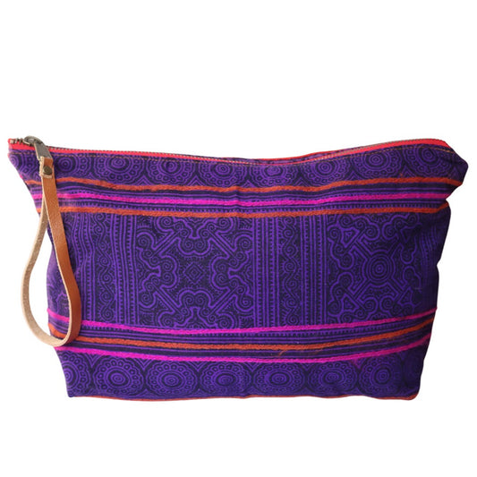 Haven Moon in Patong Purple with Brown Leather Wristlet