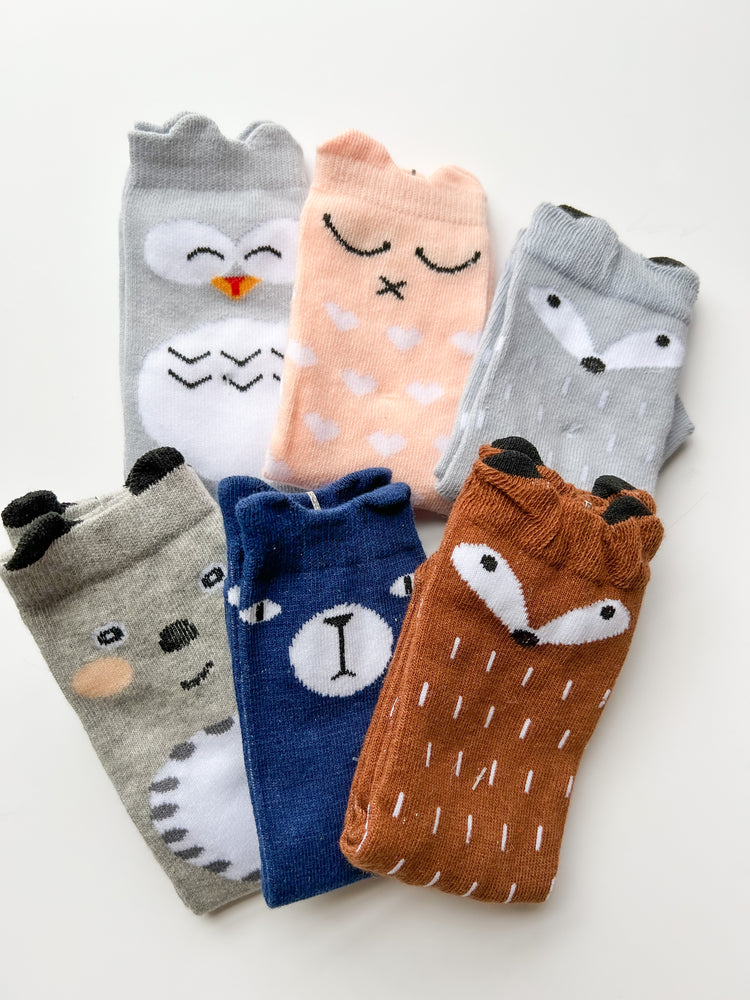 Baby/Kids Knee High Socks- Tube Socks Animals