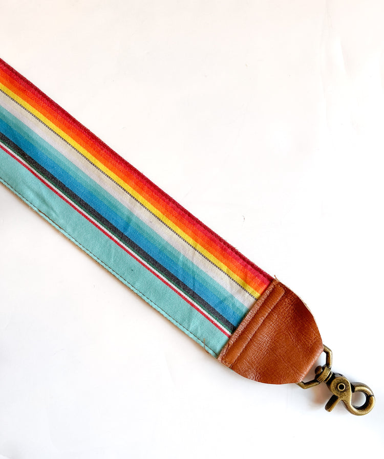 Messenger Strap Fabric and Leather- Long