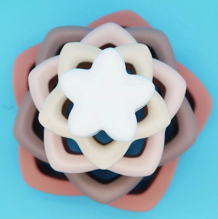 Simply Supplied Co- Silicone Flower Stacking Toy