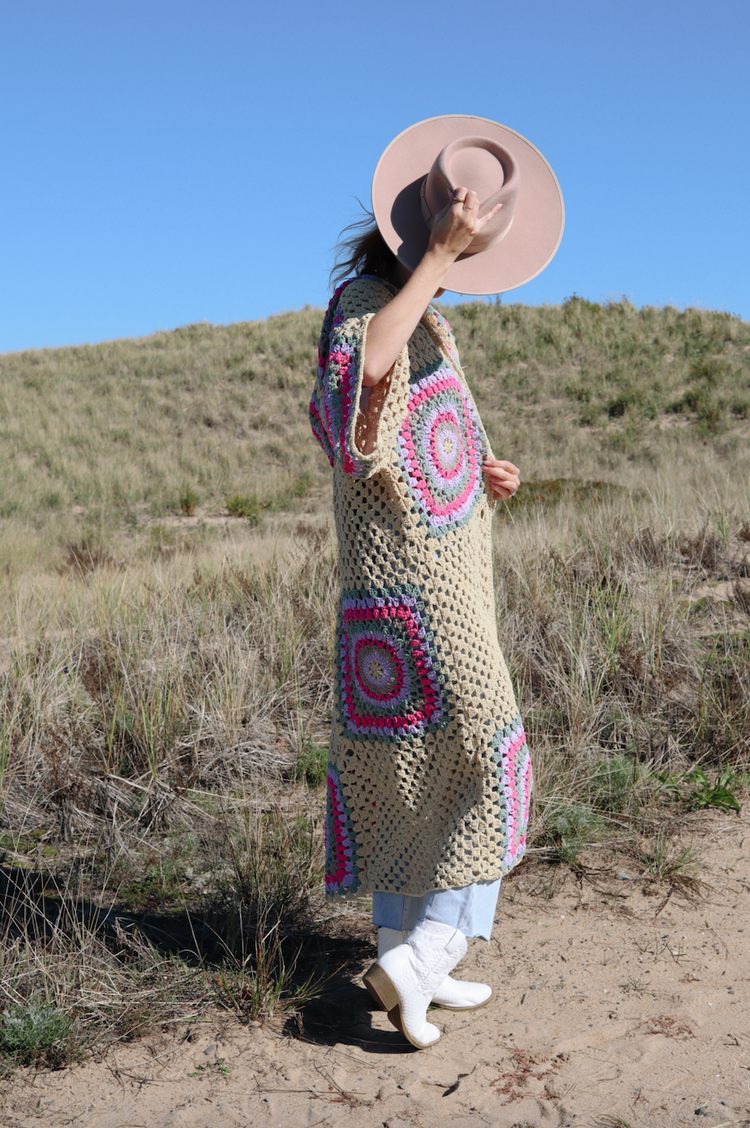 Pol Clothing Long Cardigan Sweater Gingko Vaalbara