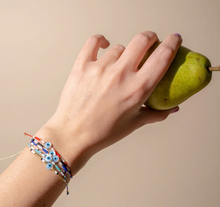 Black and Jane Color Energy Evil Eye Bracelet