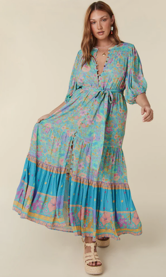 Spell Designs - Hibiscus Lane Button Through Gown