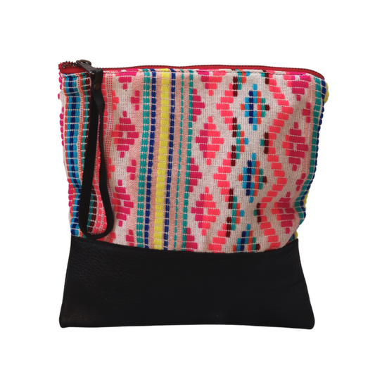 Leya Clutch in Black Leather