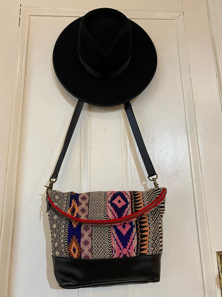 Avery Messenger Paloma in Black Leather