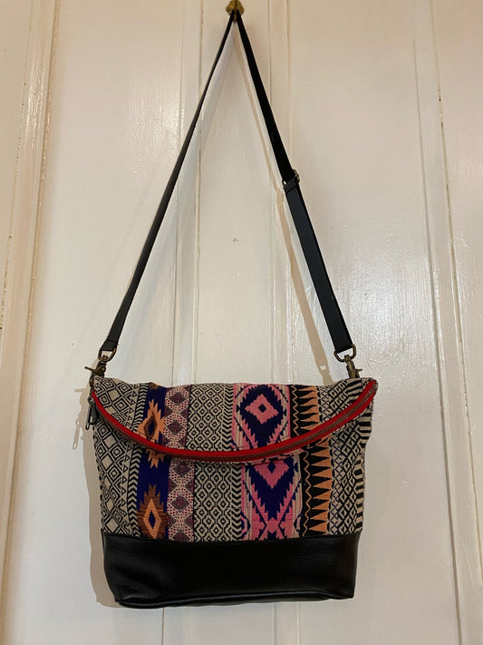 Avery Messenger Paloma in Black Leather