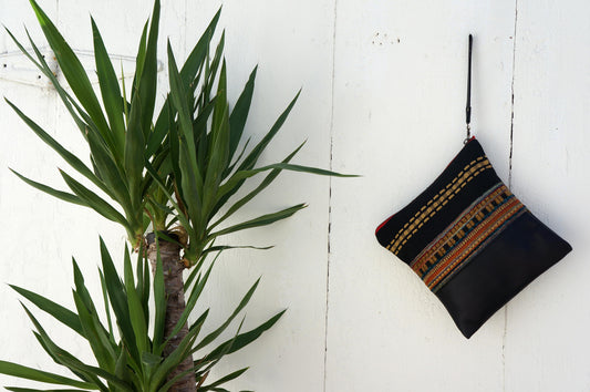 Ponderosa Clutch in Black Leather