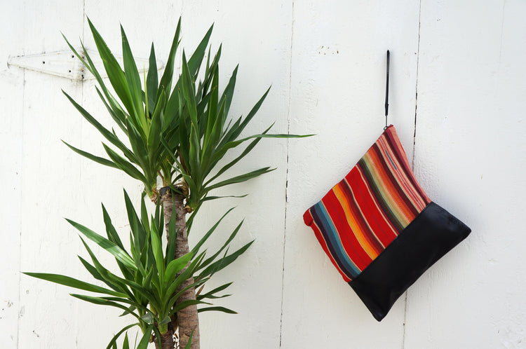 Rosarito Large Clutch in Black Leather